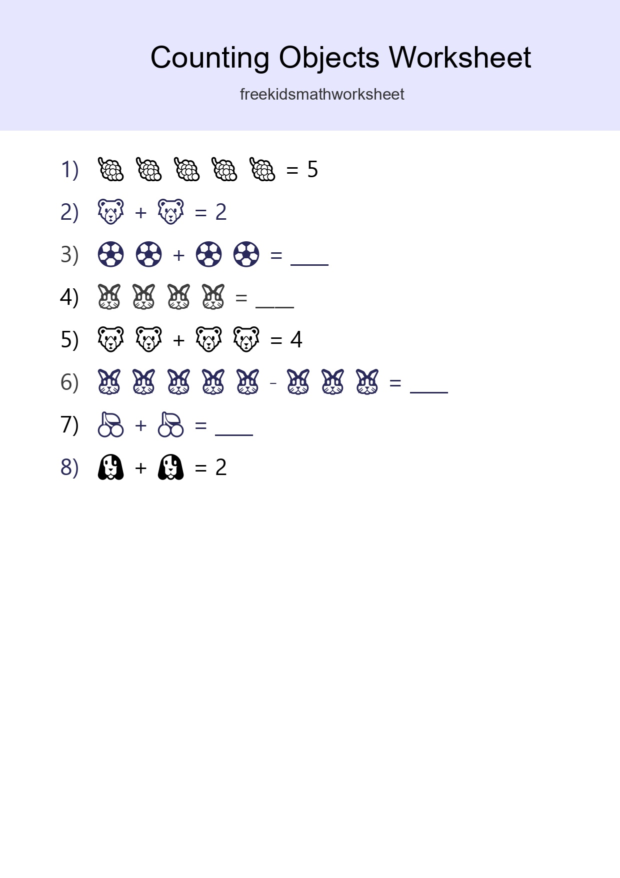 Learn Counting With Pictures Worksheet (Pre-K) - Part 14