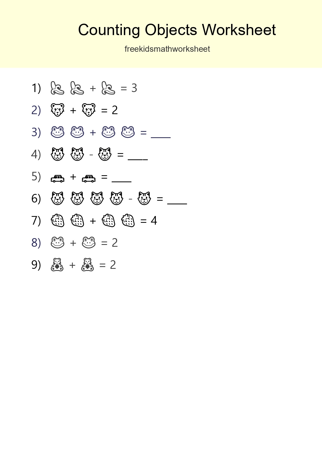 Learn Counting With Pictures Worksheet (Pre-K) - Part 168
