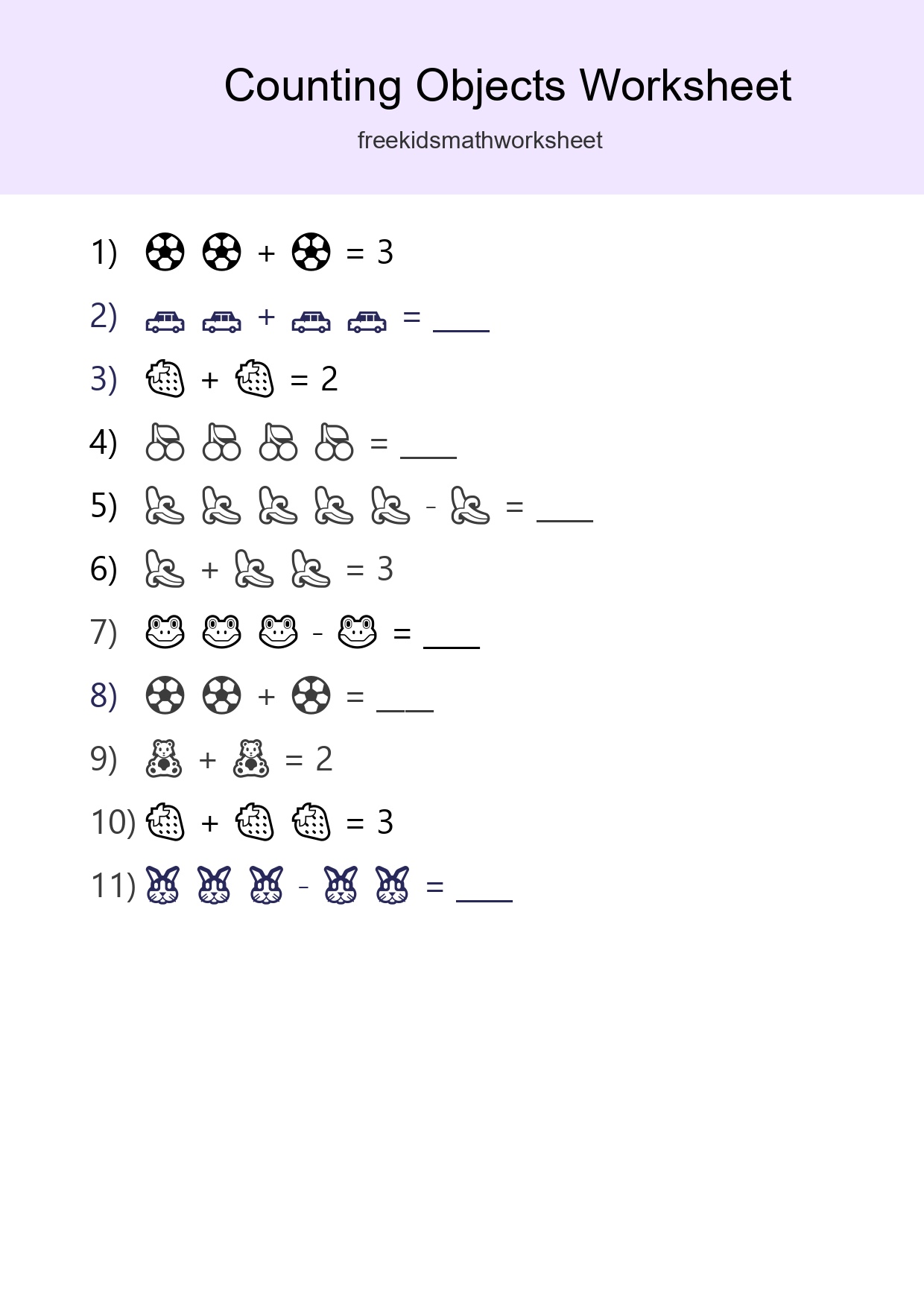 Learn Counting With Pictures Worksheet (Pre-K) - Part 267