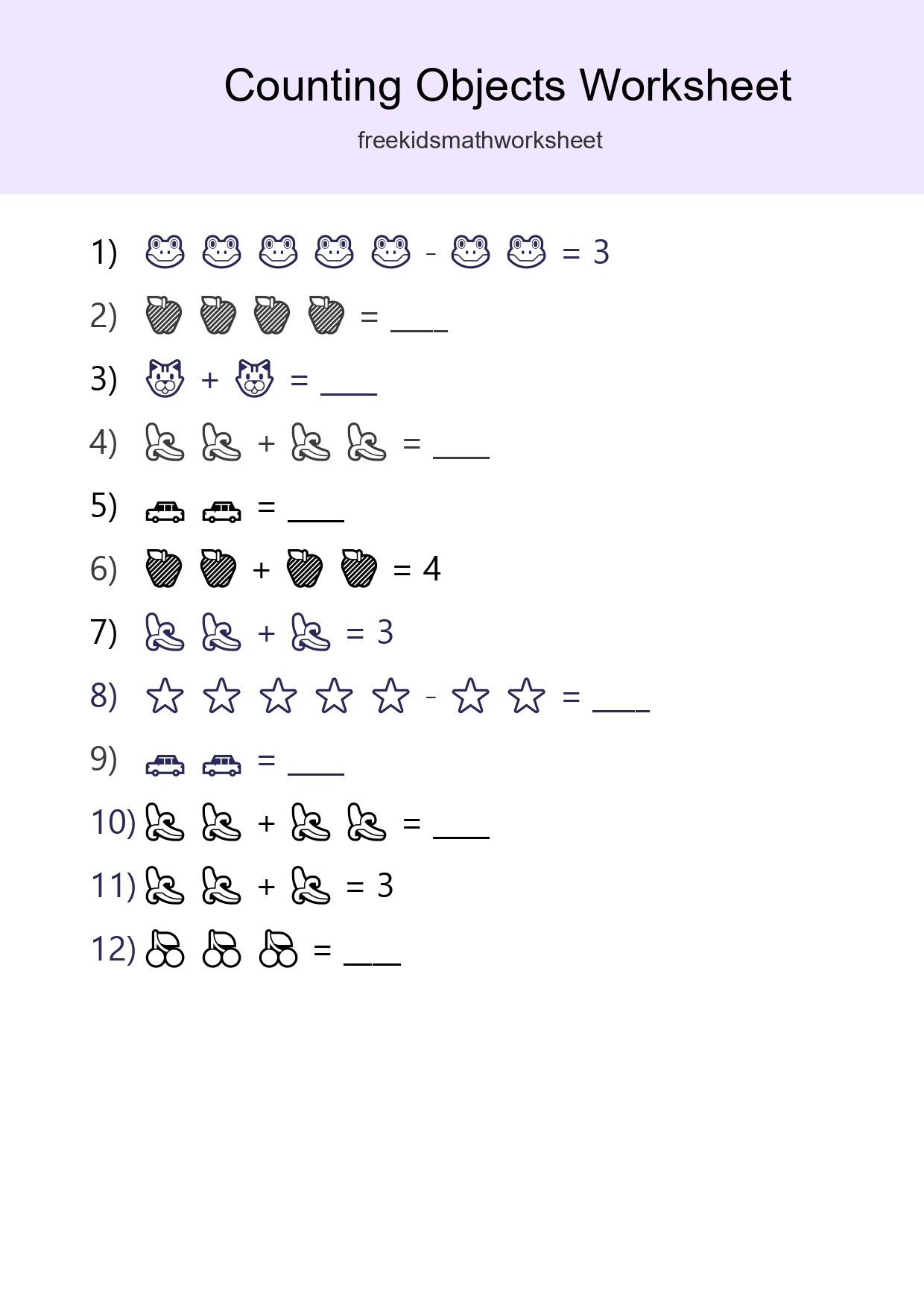 Learn Counting With Pictures Worksheet (Pre-K) - Part 80