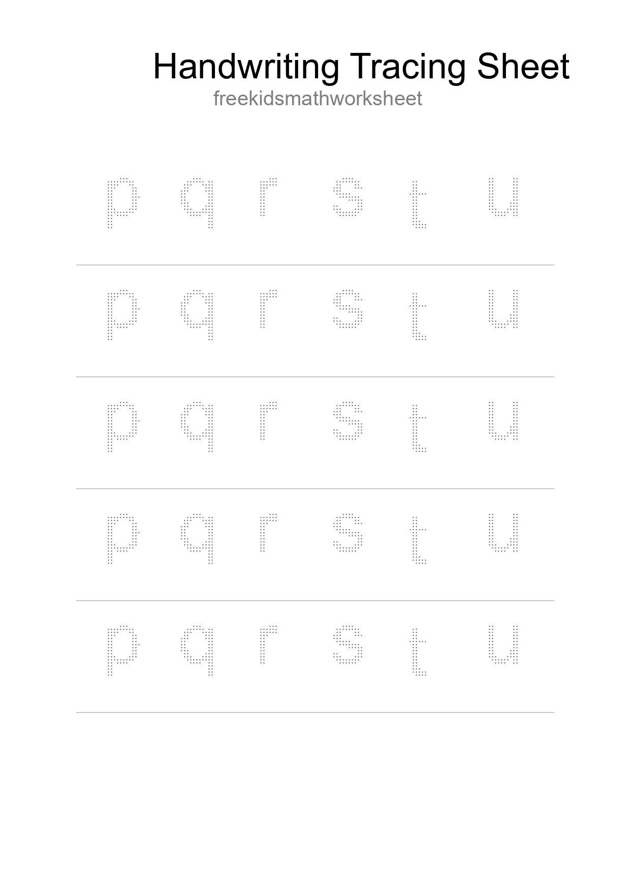 Printable Tracing Worksheet For Kids - Part 10