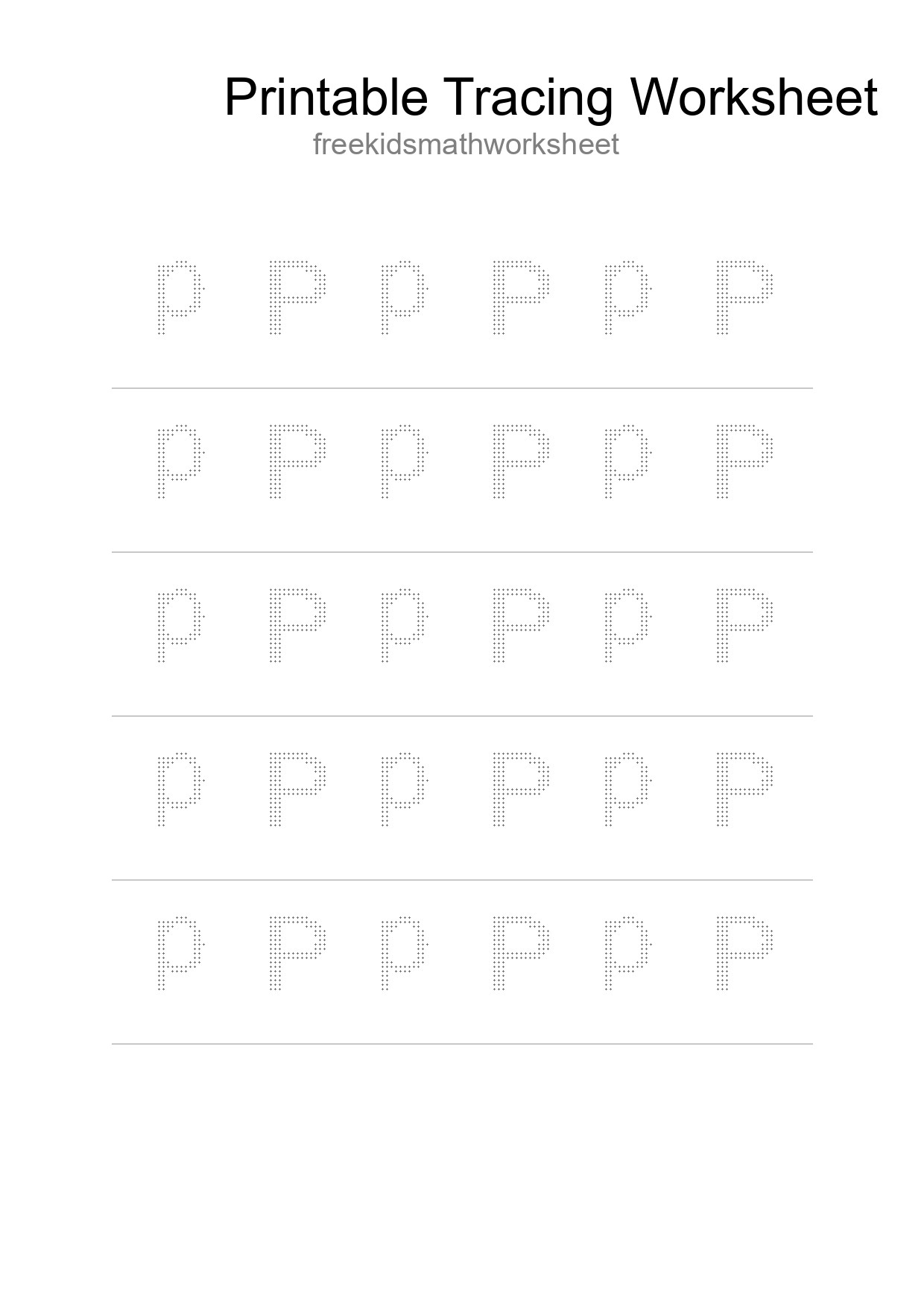 Printable Tracing Worksheet For Kids - Part 120