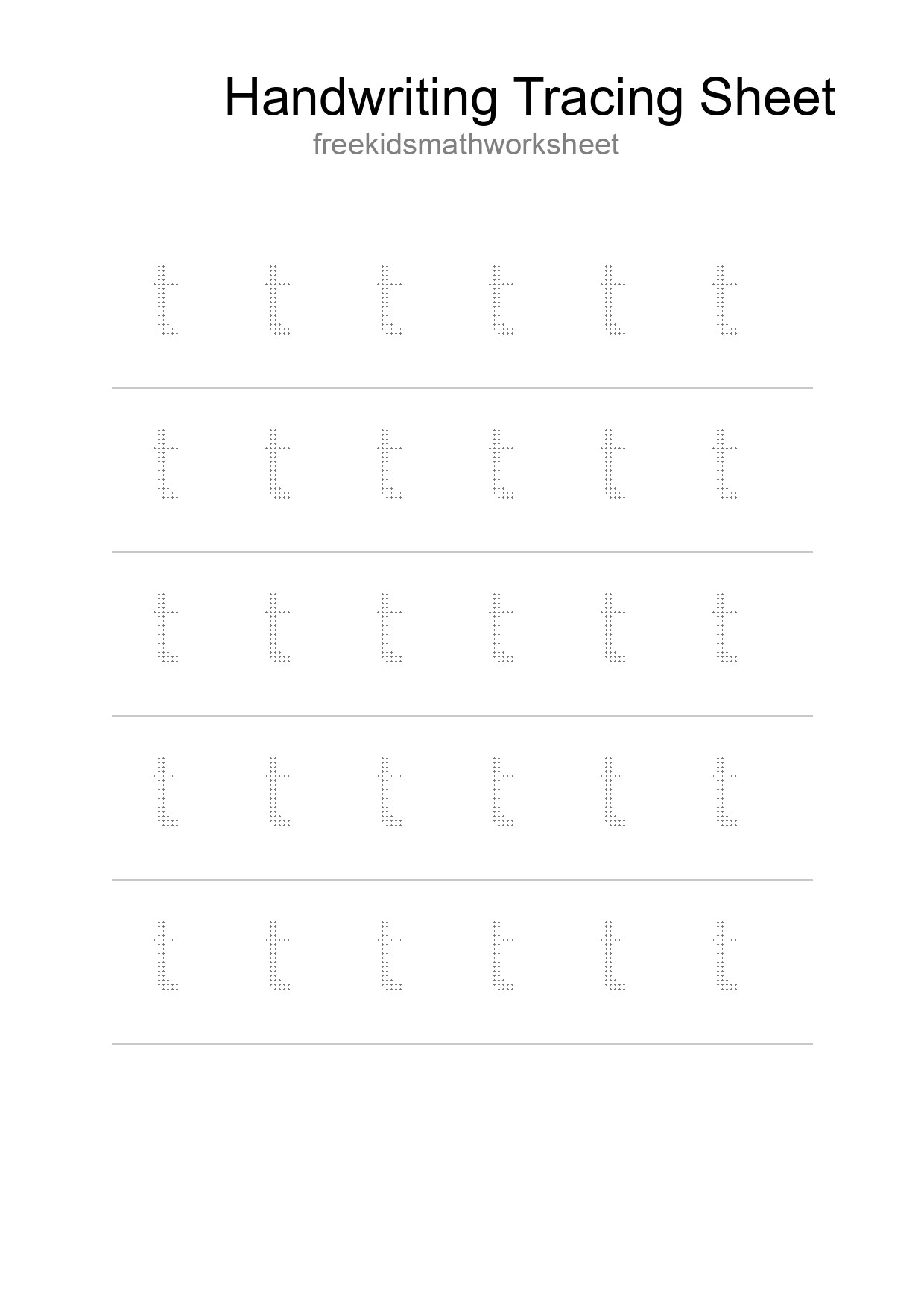 Printable Tracing Worksheet For Kids - Part 142