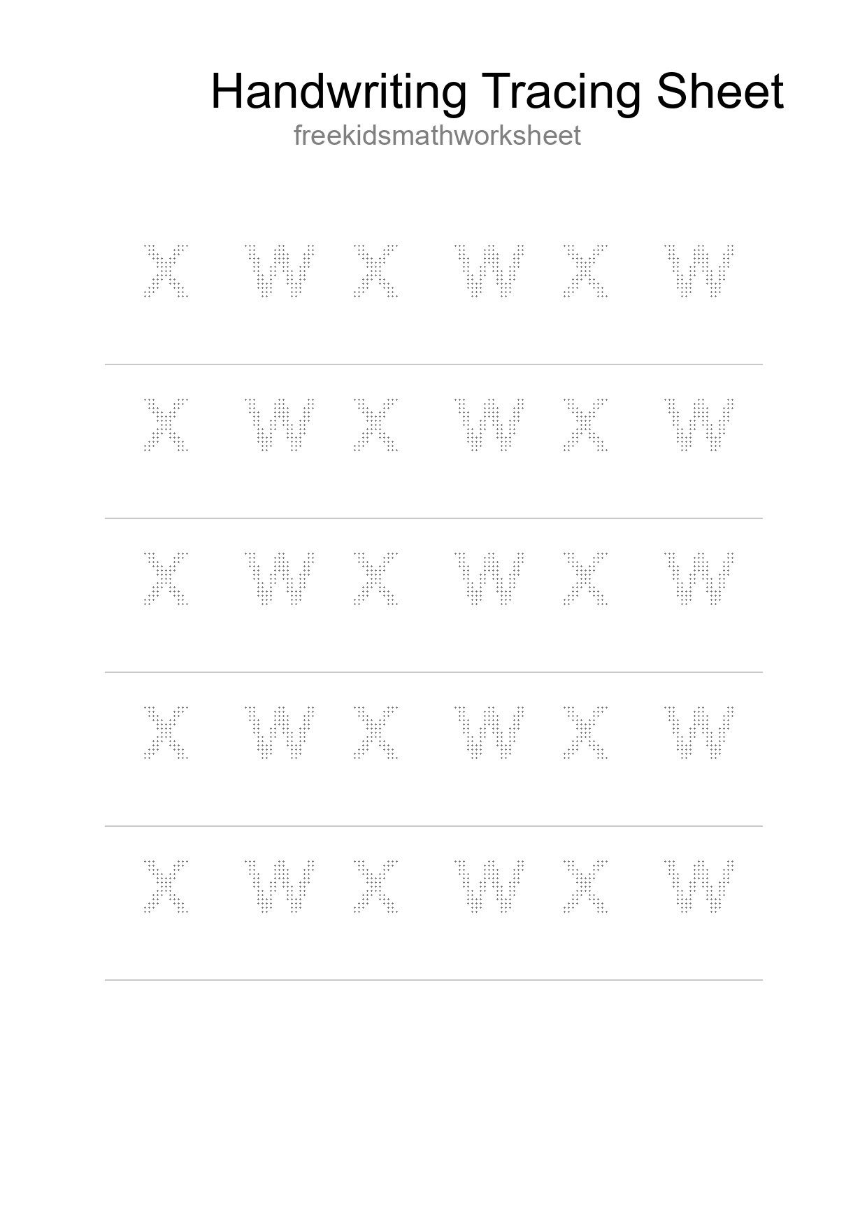 Printable Tracing Worksheet For Kids - Part 54