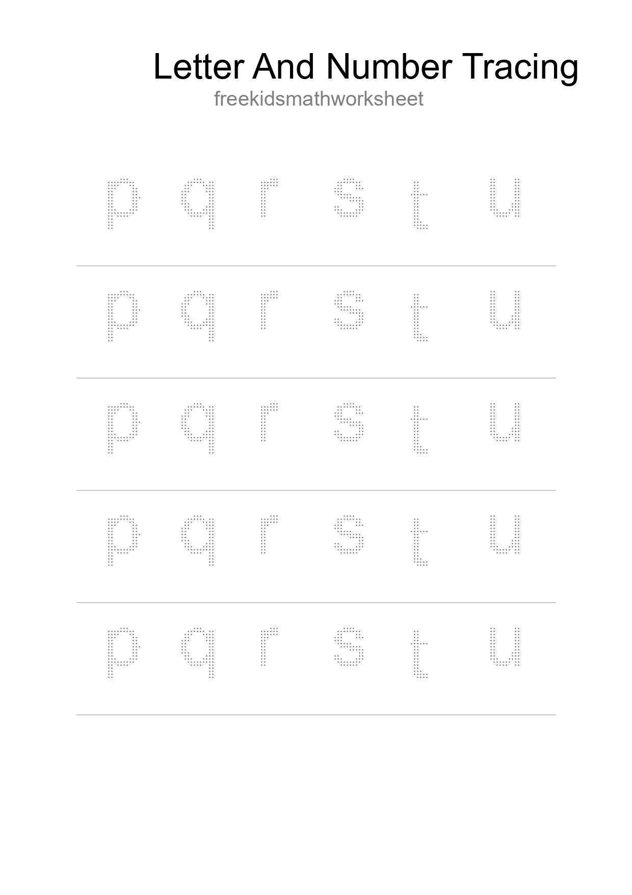 Printable Tracing Worksheet For Kids - Part 65