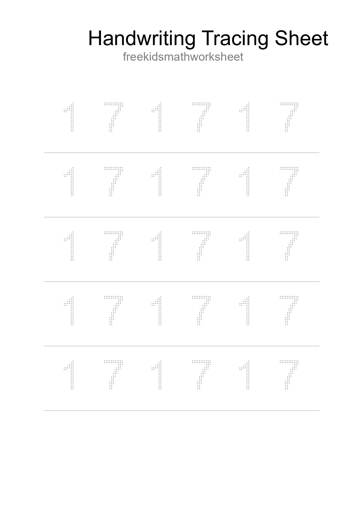 Printable Tracing Worksheet For Kids - Part 98